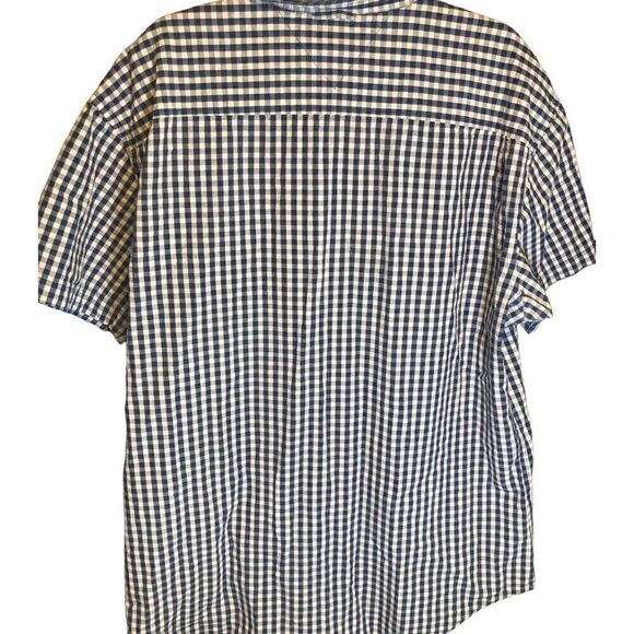 Men’s Big & Tall Tommy Hilfiger Blue Gingham Casual Button Down Shirt Size 2XL - Picture 4 of 5